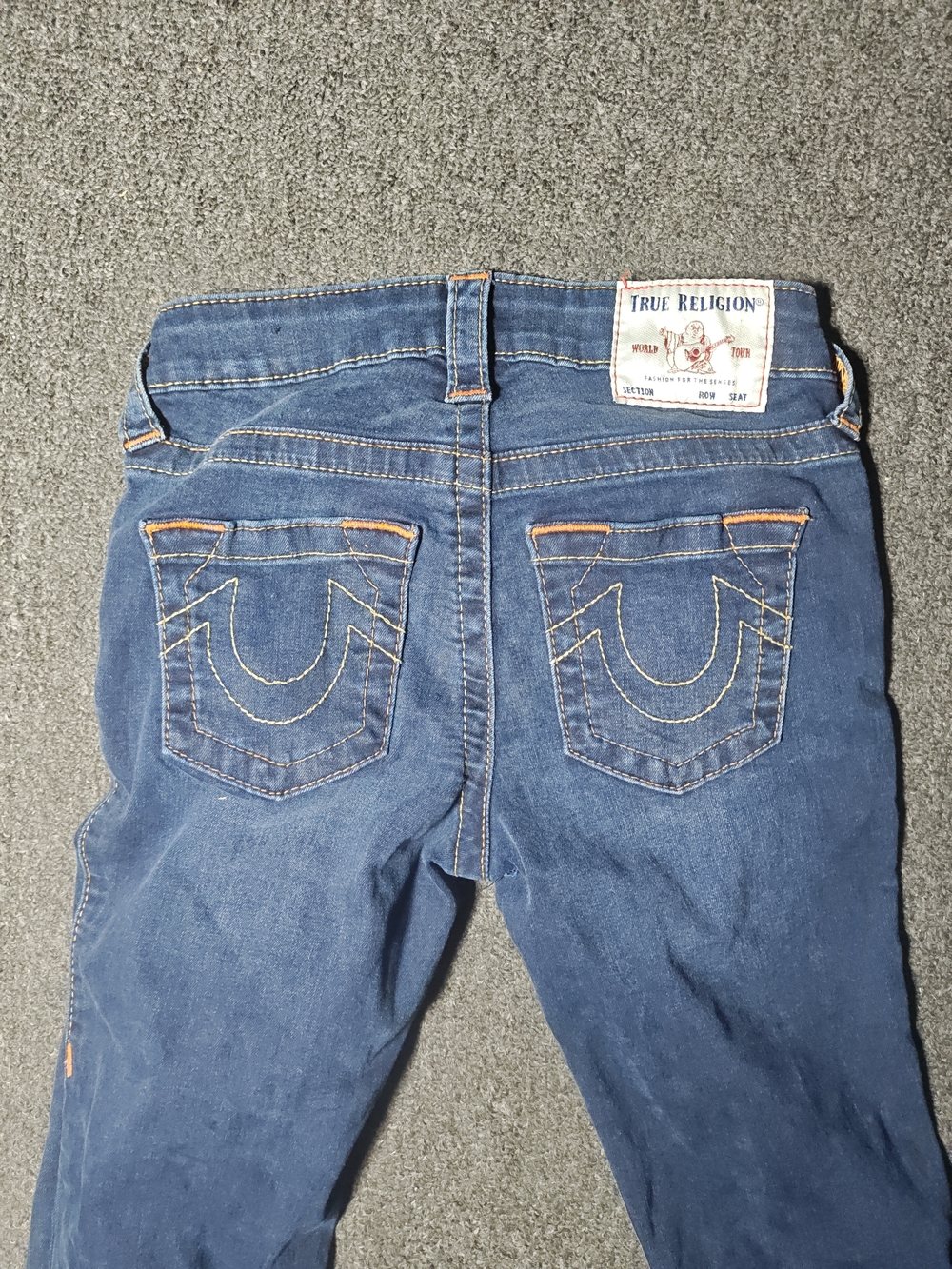 True Religion Jeans Women's 24 Blue Denim Billie Mid Rise Straight